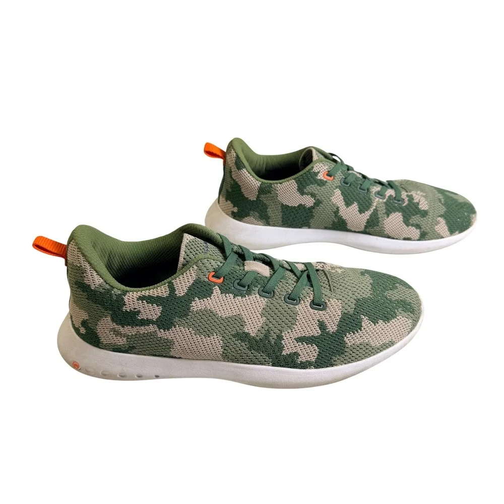 Peter Millar Hyperlight Glide Camo‎ Sneakers Men 9 Green Knit Upper Lightweight